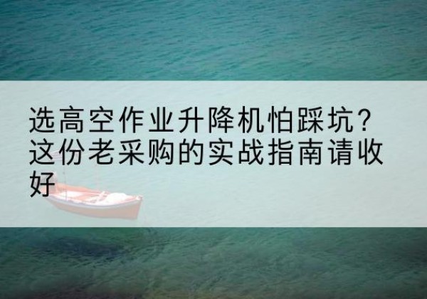 阳信高空作业升降机厂家推荐-选高空作业升降机怕踩坑？这份老采购的实战指南请收好